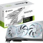 GIGABYTE AORUS GeForce RTX 5080 Master ICE 16G Graphics Card, WINDFORCE Cooling System, 16GB 256-bit GDDR7, GV-N5080AORUSM ICE-16GD Video Card