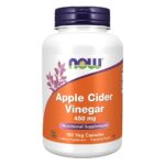 NOW Foods Supplements, Apple Cider Vinegar 450 mg, Derived from Fermentation of Sweet Apple Cider, 180 Veg Capsules
