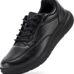 FitVille Men Wide Walking Shoes Casual Comfortable Dress Shoes Lightweight Arch Support Oxford Shoes Non-Slip Vegan Leather Business Sneakers