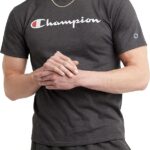 Champion Men's T-shirt, Cotton Midweight Men's Crewneck Tee,t-shirt for Men, Graphic Script