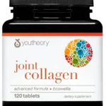 Youtheory Joint Collagen Advanced - Supplement for Bone & Joint Health - Vitamins for Women & Men - with Boswellia Extract, Turmeric & Quercetin - 120 Tablets