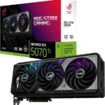 ASUS ROG Strix GeForce RTX 5070 Ti OC Edition 16GB GDDR7 Graphics Card (PCIe 5.0, HDMI/DP 2.1, 3.2-slot, Axial-tech fans, MaxContact design with vapor chamber, phase-change GPU thermal pad, aura sync)