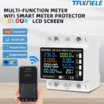 63A Tuya WIFI Smart Switch Circuit Breaker Energy Meter KWh Power Metering Timer Relay Remote Control Voltage Protect Smart Life