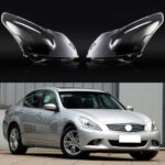 For Infiniti G37 G35 G25 Q40 Sedan 2010-2013 Pair Headlight Headlamp Lens Cover
