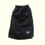 REEBOK SWIM ACTIVE TRUNK 100% NYLON BLACK 90s VTG 5" RETRO SHORTS MENs SZ L
