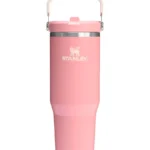 Stanley IceFlow 2.0 Flip Straw Tumbler with Handle 30 oz | Twist On Lid and Flip Up Straw | Leakproof Water Bottle | Insulated Stainless Steel | BPA-Free | Pink Mesa
