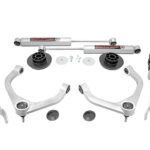 Rough Country 3" Suspension Lift Kit with N3 Struts & N3 Rear Shocks for Ram 1500 4WD (2012-2018) - Silver Upper Control Arms