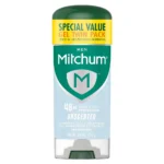 Mitchum Men's Deodorant, Antiperspirant, Triple Odor Defense Gel Stick, 48 Hr Protection, Dermatologist Tested, Alcohol Free, Unscented, 3.4 Oz (Pack of 2)