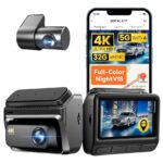 DDPAI Dash Cam Front and Rear, 4K + 1080P Dash Camera for Cars, Real 4K Dashcam with 32G eMMC, Full Color Night Vision, 5GHz WiFi 6, 7 Days Parking Mode, GPS, 3" IPS, ADAS, WDR, Loop Recording, Z60