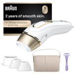 Braun IPL Silk·Expert, at Home Laser Hair Removal, Pro 5 PL5347 Latest Generation IPL, Holiday Gifts for Women and Men, Hair Removal System with Wide Head and Two Precision Heads