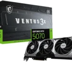 MSI Gaming RTX 5070 12G Ventus 3X OC Graphics Card (12GB GDDR7, 192-bit, Extreme Performance: 2557 MHz, DisplayPort x3 2.1a, HDMI 2.1b, NVIDIA Blackwell Architecture)