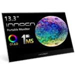INNOCN Portable Monitor 13.3" OLED Full HD 1080P 100% DCI-P3 1MS 100000:1 USB C Plug Play Second Computer Display Mini HDMI Travel Monitor Photo Video Editing for Laptop MacBook PC Console