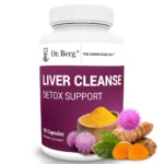 Dr. Berg Liver Cleanse Detox Capsules w/Unique Blend of Milk Thistle, Ox Bile & Folate - Liver Supplement Includes Turmeric, Black Pepper & Choline - 60 Capsules