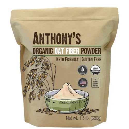 Anthony's Organic Oat Fiber, 1.5 lb, Gluten Free, Non GMO, Keto Friendly, Product of the USA