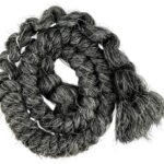 Mehron Makeup Crepe Hair 12-inch Braid (Dark Grey)