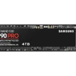 سامسونج SSD 990 برو NVMe M.2، 4 تيرا، منفذ الملحقات الإضافية السريع 4.0، قراءة 7450 ميجابايت/ثانية، كتابة 6900 ميجابايت/ثانية، SSD داخلي، للالعاب وتحرير الفيديو، MZ-V9P4T0BW