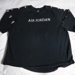 Air Jordan T-Shirt Men 2XL Black 3/4 Sleeve Spell Out Logo Graphic Raglan Sleeve