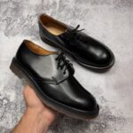 Vintage Solovair 1462 Black Leather Made in England Shoes Mens UK 8 Dr Marten