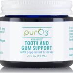PurO3 Ozone Tooth & Gum Support – Ozonated Organic Olive Oil & Essential Oils for Complete Oral Care & Fresh Breath, Natural Fluoride-Free Solution for Deep Cleaning, Peppermint/Stevia, 2 Fl Oz Gel