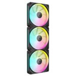 CORSAIR iCUE LINK LX120 RGB 120mm PWM Fanlar Üçlü Paket - Çift Işık Döngüsü - iCUE LINK Sistem Hub'ı içerir - CORSAIR AirGuide Teknolojisi - Siyah