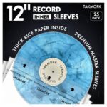Vinil Record iç kılıflar: 12 inç antistatik pirinç kağıdı LP kol albüm kayıt asit içermeyen şeffaf koruyucu kılıflar, vinil saklama için, 25 adet
