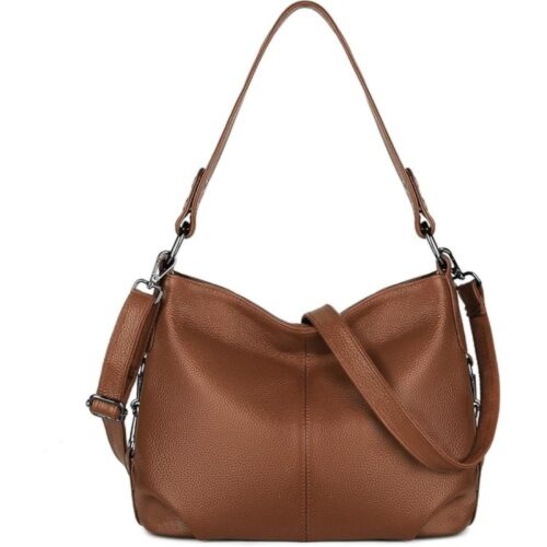 YALUXE Genuine Leather Shoulder Bags Stylish Hobo Handbags Purses Crossbody Bags for Women