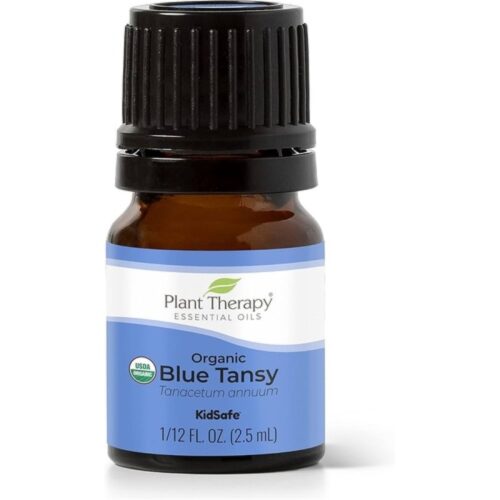 Plant Therapy Organic Blue Tansy Essential Oil 100% Pure, Undiluted, Natural Aromatherapy, Therapeutic Grade 2.5 mL (1/12 oz)