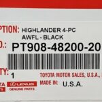 Toyota Highlander 2020 All Weather Floor Liners Genuine OEM Set of 4