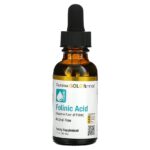 Folinic Acid, Bioactive Form of Folate from Calcium Folinate, Alcohol Free, 1 fl oz (30 ml)
