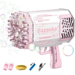 اولفيدي مسدس فقاعات، اكثر من 6000 فقاعة في الدقيقة، 69 فتحة كبيرة قاذف صواريخ مع اضواء ملونة، لعبة مسدس فقاعات رشاش هدية