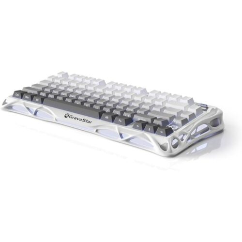GravaStar Computer Peripheral Devices, Mercury,K1 75% Wireless Mechanical Gaming Keyboard, Aluminum Alloy Exoskeleton Design, Gasket Custom Keyboard Hot-Swap Socket, Linear Switches, RGB Backlit