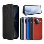 Carbon Fiber Skin Flip Leather Wallet Case For Xiaomi Poco F7 Ultra /Poco F7 Pro
