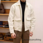 Retro American Style Mens Western Corduroy Zip Short Jacket Coats Cotton British