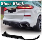 Fit For BMW X5 G05 M-SPORT 2019-2021 3PCS Gloss Black Rear Bumper Lip Diffuser