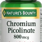 Nature's Bounty Chromium Picolinate, Supports Fat, Protein & Sugar Metabolism, Mineral Supplement, 800 mcg, 50 Tablets