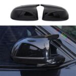 Black Rearview Mirror Side Cover Trim Accessories For BMW X3 X4 X5 G05 2019-2024