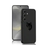 غطاء هاتف مضاد للسقوط ومانع للانزلاق بتصميم رأس الذئب، متوافق مع أجهزة 17/17 Air/17 Pro/17 Pro Max، Honor، Redmi، Galaxy A04e/A05s/A13/A14/A15/A34/A35/A50/A52/A53/A54/S21/S22/S23/S24/S25/S25Ultra، 6A/7A/8A، 12T/13T/14T