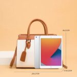 حقيبة يد أنيقة للنساء ذات سعة كبيرة وألوان متباينة