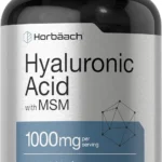 Horbäach Hyaluronic Acid with MSM | 1000 mg | 120 Capsules | Non-GMO and Gluten Free Supplement | Bioavailable Formula