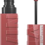 Maybelline Super Stay Vinyl Ink Longwear No-Budge Liquid Lipcolor Makeup, Highly Pigmented Color and Instant Shine, Cheeky, Rose Nude Lipstick, 0.14 fl oz, 1 Count