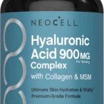 NeoCell Hyaluronic Acid Complex 900mg | 120 Capsules | with BioActive Collagen Peptides & MSM | Premium Grade Formula