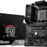 MSI لوحة ام B550-A برو AM4 ATX AMD B550 4400+ MHz OC RAM 128GB تدعم ساتا 6Gb/s 2x فتحات M.2 نحاس PCB - اسود (911-7C56-023)