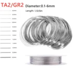 99.9% Pure Titanium Wire Ti Metal Line Diameter 0.2mm-3.0mm DIY Material