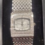Vintage Victoria Wieck Silver Tone CZ Women's Watch Unused Marked in Orig. Box