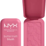 NYX PROFESSIONAL MAKEUP Buttermelt Powder Blush, Fade and Transfer-Resistant Blush, Up to 12HR Make Up Wear, Vegan Formula - For The Butta