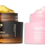 medicube Uneven Skin & Firm Duo: Deep Vitamin C Golden Capsule Face Moisturizer and Salmon DNA PDRN Pink Collagen Capsule Cream