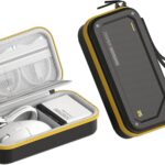 Hagibis Electronic Organizer Traveling Case Bag EVA Hardshell PU Portable Carrying Pouch for Mouse, Charger, Cables, Power Bank, SD Cards, USB Flash Disks, Accessories (Black)