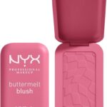NYX PROFESSIONAL MAKEUP Buttermelt Powder Blush, Fade and Transfer-Resistant Blush, Up to 12HR Make Up Wear, Vegan Formula - For The Butta