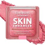 COVERGIRL TruBlend Skin Enhancer Baked Luminous Blush, with Hyaluronic Acid & White Rose Extract, Blends Seamlessly - Please Please Pink (Bright Pink with Light Swirls)