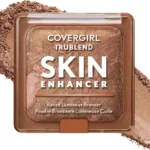COVERGIRL TruBlend Skin Enhancer Baked Luminous Bronzer, with Hyaluronic Acid & White Rose Extract, Blends Seamlessly - 310 Toasted Butterscotch (Light Medium Bronze with Rose Gold Swirls)